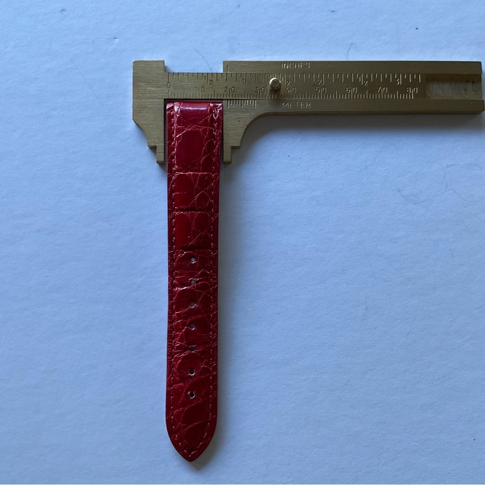 Coach Genuine Crocodile Cherry Red Watchband - Picture 4 of 4
